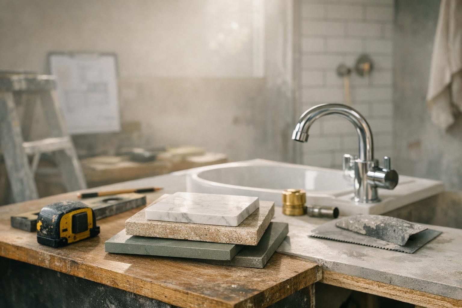 How Bathroom Storage Solutions applies to Bathroom Renovation services in Yarraville, Australia — practical illustration