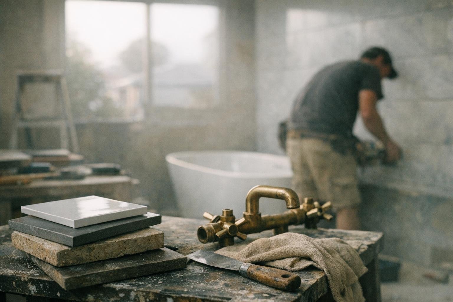 Caulking and Grouting in Bathroom Renovation: Caulking and Grouting is the process of filling gaps and seams in — visual guide