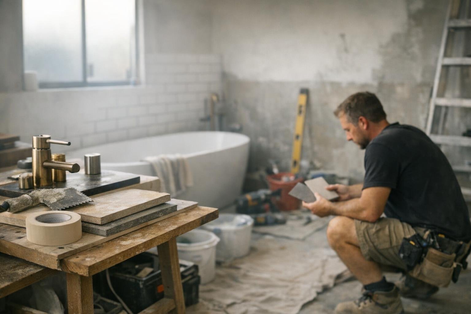 How Grout Sealing applies to Bathroom Renovation services in Yarraville, Australia — practical illustration