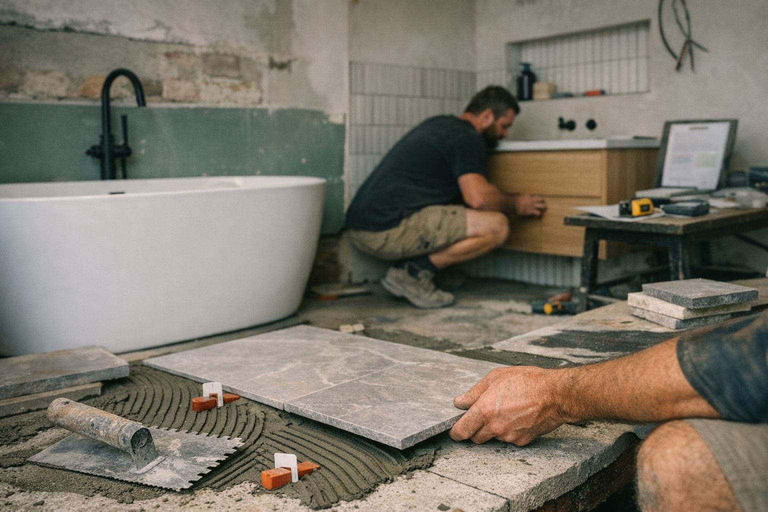 How Tile Waterproofing applies to Bathroom Renovation services in Yarraville, Australia — practical illustration