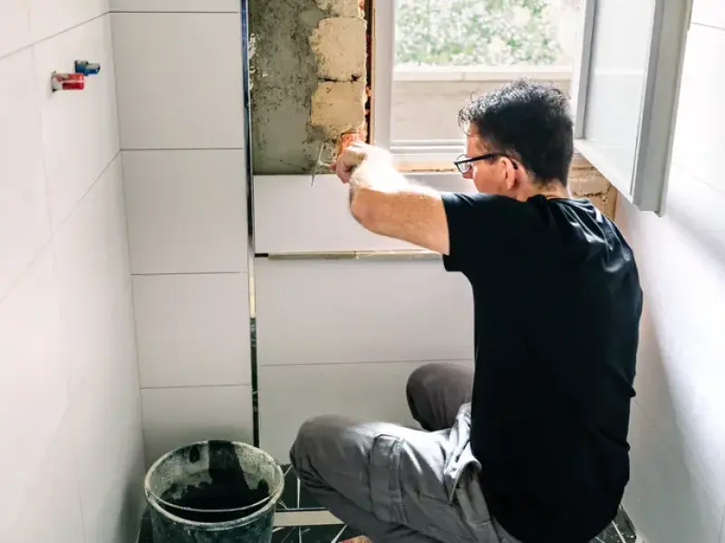 Professional Bathroom Tiling Installation process